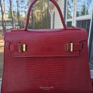 Teddy Blake Ava Croc 11 Inch Red And Wallet Set